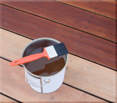 Wood deck watersealing